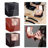 Maxbell Watch Winder Box Wood Watch Box Silent Operation Clear Acrylic Cover for Men A