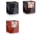Maxbell Watch Winder Box Wood Watch Box Silent Operation Clear Acrylic Cover for Men A
