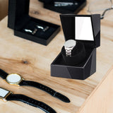 Maxbell Watch Winder Box Wood Watch Box Silent Operation Clear Acrylic Cover for Men A