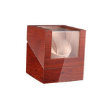 Maxbell Watch Winder Box Wood Watch Box Silent Operation Clear Acrylic Cover for Men B
