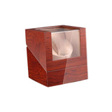 Maxbell Watch Winder Box Wood Watch Box Silent Operation Clear Acrylic Cover for Men B