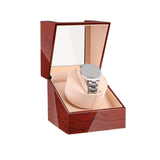 Maxbell Watch Winder Box Wood Watch Box Silent Operation Clear Acrylic Cover for Men B