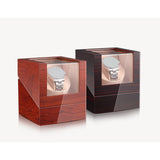 Maxbell Watch Winder Box Wood Watch Box Silent Operation Clear Acrylic Cover for Men C