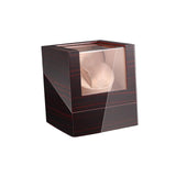Maxbell Watch Winder Box Wood Watch Box Silent Operation Clear Acrylic Cover for Men C