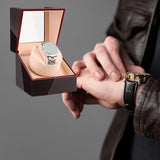 Maxbell Watch Winder Box Wood Watch Box Silent Operation Clear Acrylic Cover for Men C