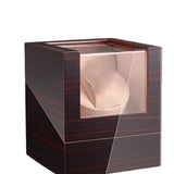 Maxbell Watch Winder Box Wood Watch Box Silent Operation Clear Acrylic Cover for Men C