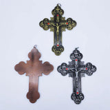 Maxbell Religious Crucifix Christian Cross Pendant for Travel Holiday Anniversary Green