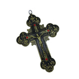 Maxbell Religious Crucifix Christian Cross Pendant for Travel Holiday Anniversary Green
