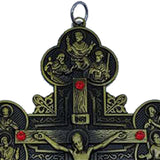 Maxbell Religious Crucifix Christian Cross Pendant for Travel Holiday Anniversary Green