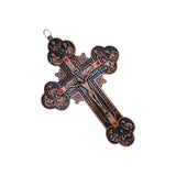 Maxbell Religious Crucifix Christian Cross Pendant for Travel Holiday Anniversary Red