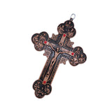 Maxbell Religious Crucifix Christian Cross Pendant for Travel Holiday Anniversary Red