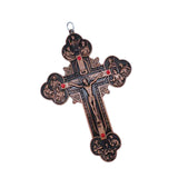 Maxbell Religious Crucifix Christian Cross Pendant for Travel Holiday Anniversary Red