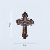 Maxbell Religious Crucifix Christian Cross Pendant for Travel Holiday Anniversary Red