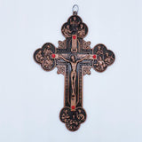 Maxbell Religious Crucifix Christian Cross Pendant for Travel Holiday Anniversary Red