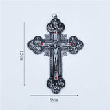 Maxbell Religious Crucifix Christian Cross Pendant for Travel Holiday Anniversary Silver