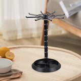 Maxbell Necklace Organizer Hanging Rack Rotation for Scrunchie Bracelets Chains Tall Black