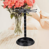 Maxbell Necklace Organizer Hanging Rack Rotation for Scrunchie Bracelets Chains Tall Black