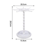 Maxbell Necklace Organizer Hanging Rack Rotation for Scrunchie Bracelets Chains Tall White