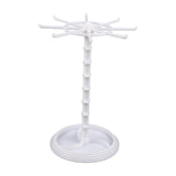 Maxbell Necklace Organizer Hanging Rack Rotation for Scrunchie Bracelets Chains Tall White