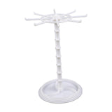 Maxbell Necklace Organizer Hanging Rack Rotation for Scrunchie Bracelets Chains Tall White