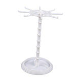 Maxbell Necklace Organizer Hanging Rack Rotation for Scrunchie Bracelets Chains Tall White