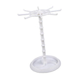 Maxbell Necklace Organizer Hanging Rack Rotation for Scrunchie Bracelets Chains Tall White