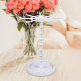 Maxbell Necklace Organizer Hanging Rack Rotation for Scrunchie Bracelets Chains Tall White