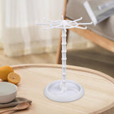 Maxbell Necklace Organizer Hanging Rack Rotation for Scrunchie Bracelets Chains Tall White