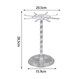 Maxbell Necklace Organizer Hanging Rack Rotation for Scrunchie Bracelets Chains Tall Clear