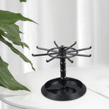 Maxbell Necklace Organizer Hanging Rack Rotation for Scrunchie Bracelets Chains Short Black