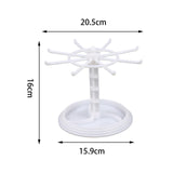 Maxbell Necklace Organizer Hanging Rack Rotation for Scrunchie Bracelets Chains Short White