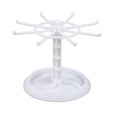 Maxbell Necklace Organizer Hanging Rack Rotation for Scrunchie Bracelets Chains Short White