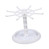 Maxbell Necklace Organizer Hanging Rack Rotation for Scrunchie Bracelets Chains Short White