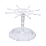 Maxbell Necklace Organizer Hanging Rack Rotation for Scrunchie Bracelets Chains Short White