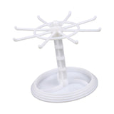 Maxbell Necklace Organizer Hanging Rack Rotation for Scrunchie Bracelets Chains Short White