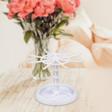 Maxbell Necklace Organizer Hanging Rack Rotation for Scrunchie Bracelets Chains Short White