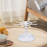 Maxbell Necklace Organizer Hanging Rack Rotation for Scrunchie Bracelets Chains Short White