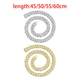 Maxbell Cuban Link Chain Necklace Hip Hop Jewelry Handmade Decoration Bling Durable Aureate 45cm