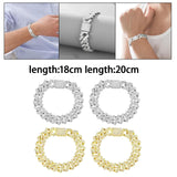 Maxbell 15mm Cuban Link Chain Bracelet Bling for Anniversaries Mens Women Parties 8inch Aureate