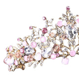 Maxbell Tiara and Crown Elegant Jeweled Costume Headbands for Birthday Party Prom Style A and earrings
