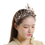 Maxbell Tiara and Crown Elegant Jeweled Costume Headbands for Birthday Party Prom Style D