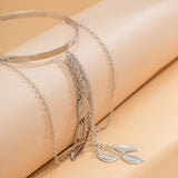 Maxbell Fashion Upper Arm Bracelet Tassel Arm Band Cuffs for Engagement Graduation Argent