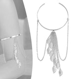 Maxbell Fashion Upper Arm Bracelet Tassel Arm Band Cuffs for Engagement Graduation Argent