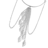 Maxbell Fashion Upper Arm Bracelet Tassel Arm Band Cuffs for Engagement Graduation Argent