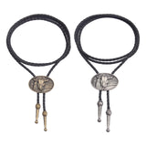 Maxbell Bolo Tie Oval Pendant Necklaces Retro Delicate Jewelry for Daily Work Gifts Bronze Color