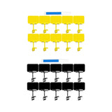 Maxbell Set of 10 Merchandise Retail Display Sign Rotating Clip Adjustable Accessory Yellow