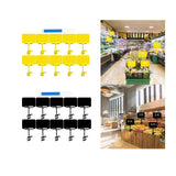 Maxbell Set of 10 Merchandise Retail Display Sign Rotating Clip Adjustable Accessory Yellow