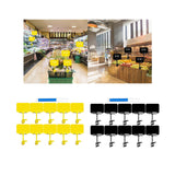 Maxbell Set of 10 Merchandise Retail Display Sign Rotating Clip Adjustable Accessory Yellow