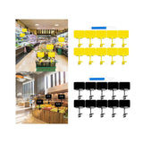 Maxbell Set of 10 Merchandise Retail Display Sign Rotating Clip Adjustable Accessory Yellow