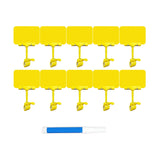 Maxbell Set of 10 Merchandise Retail Display Sign Rotating Clip Adjustable Accessory Yellow